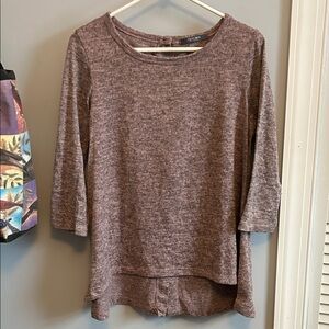 Coin 1804 top, pink heather, medium, good condition, see photos